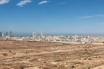 a view of a city with a city in the background at Daniels Stylish 1BR Apartment with Al khail View in Dubai