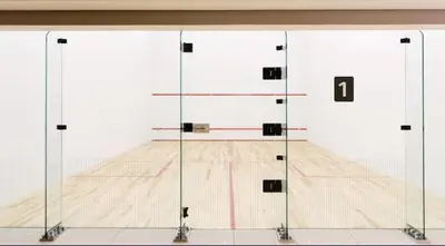 a room with a court with a basketball court at Luxury 2-bed Condo Full Burj Khalifa Lights View! in Dubai