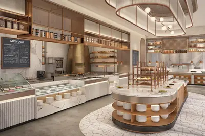 a large kitchen with aasteryasteryasteryasteryasteryasteryasteryasteryasteryasteryastery at Grand Millennium Business Bay in Dubai