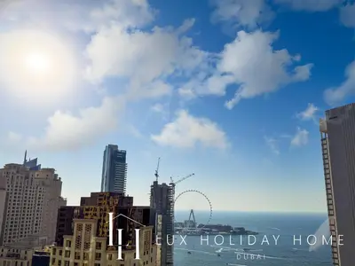 a view of a city skyline with the sky holiday home at LUX The Premium Marina Sea View Suite in Dubai