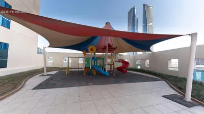 a playground with a tent over it in a building at April OFFER Huge 1BKH 4people & high floor in Dubai