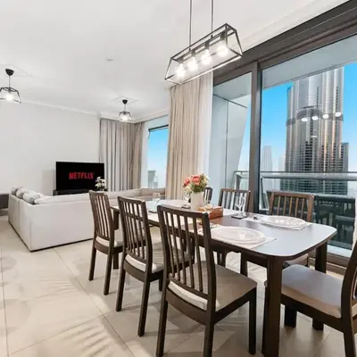 3BR Family abode with Iconic Burj Khalifa view