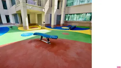 a playground in a building with a skateboard on it at King 1BR Apartment With Burj Khalifa & Fountain View in Dubai