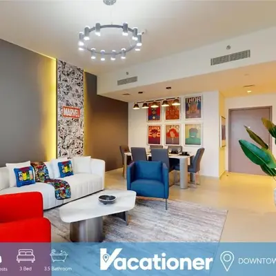 Vacationer l Marvel Super Hero Themed 3 Bedroom l Dubai Fountain Views in Downtown