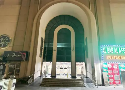 an entrance to a building with stairs in front at Center Point Partition Room in Tecom in Dubai