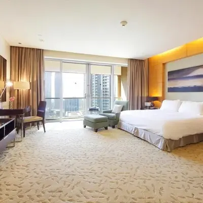 Partial Burjkhalifa View from Balcony in Dubai Mall-Studio King Bed