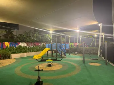 a play area with a playground with a slide at 2 Bedroom Fully Furnished- Aykon City Tower C in Dubai