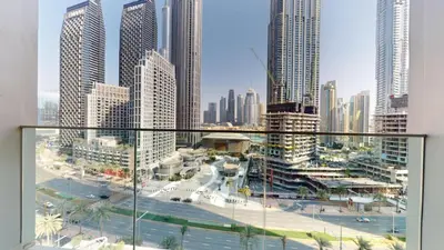 a view of a city with tall buildings at Forte Tower - Aesthetic Three Bedroom in Downtown in Dubai