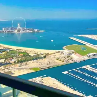 Sea and Dubai Ain view Close to Private Beach