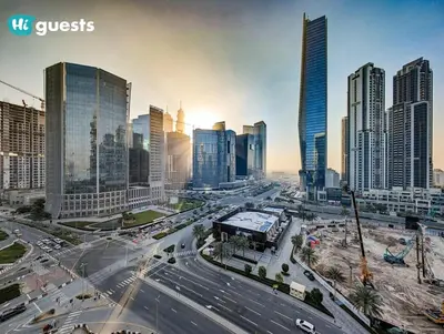 a view of a city with a lot of tall buildings at HiGuests - Modern & Stylish 1BR Apt - Near Business Bay Metro in Dubai