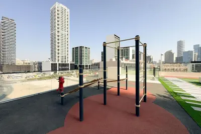 a fire hydrant on the roof of a building at GuestReady - Sky-High Luxury with a Private Pool in Dubai