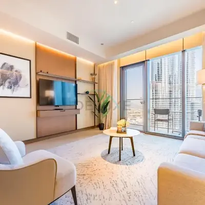 Overlooking Burj Khalifa and Fountain Views from Living to Bedrooms