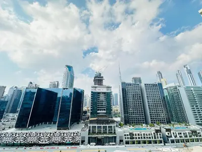 a view of a city with many tall buildings at AWS Holiday Homes - Top Retreat near the Burj in Dubai