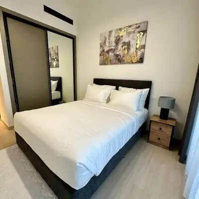 Stylish 1BR Apartment with Balcony & Cityscape Views in Binghatti Heights