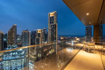 a view of a city skyline from a building at Ultimate Stay Luxurious Address Opera 2BR Next to Burj Khalifa and Dubai Mall Large Balcony with Stunning Views in Dubai