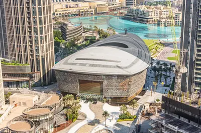 an overhead view of a building in a city at Forte Tower 1 in Dubai