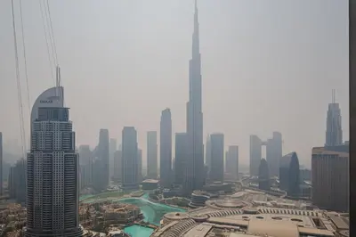 a view of a city with a lot of tall buildings at Address Dubai Mall Residences in Dubai