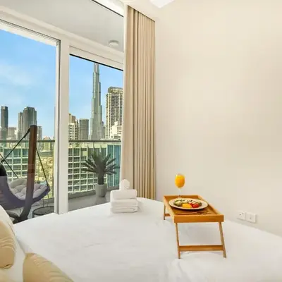 Burj Khalifa View Luxury Apt - 7 min to Dubai Mall