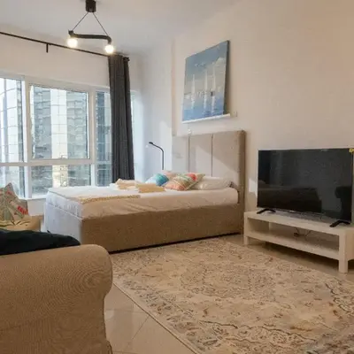 Bright studio with new furniture