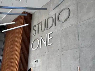 a sign on the side of a building at STUDIO ONE Stunning Marina View - TIE in Dubai