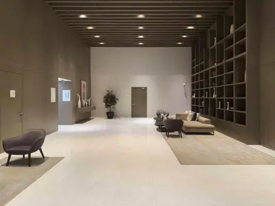 a lobby with couches and chairs in a building at Downtown Dubai Luxury 1 BR in BLVD Heights T1 in Dubai
