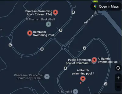a map of the proposed renovations to the rink at New 1BED Apartment in Remraam, Dubai Land, Motor city, Damac hills, Mudoon area in Dubai