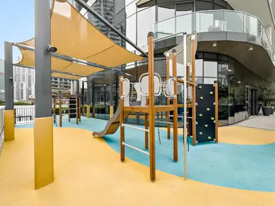 a playground in a building with a slide at Luxury 1BR in Downtown l Close to Dubai Mall in Dubai