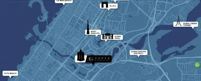 a map of the city of chicago with buildings at One Click in Dubai