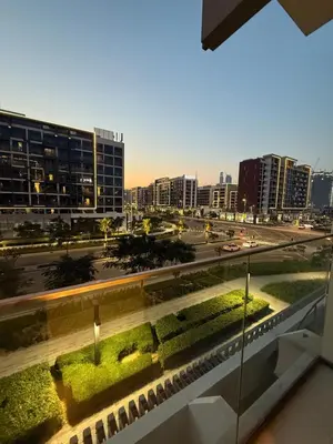 a view of a city with buildings and a street at Azizi Rivera 33 in Dubai
