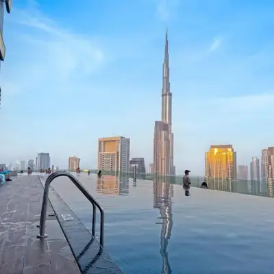 3 Bedroom - Pool Access - 7 mins to Dubai Mall - Sun Set View