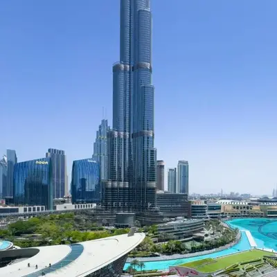 GRANDE SIGNATURE with a direct Burj Khalifa view and Private Fountain Show with DXB AIRPORT VIP Shuttle option for 8 guests