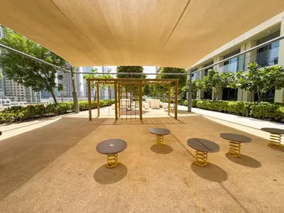 a group of stools in the middle of a building at Panoramic Burj Khalifa Views at Burj Royale by Propigo in Dubai