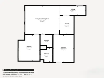 a floor plan of a house at Vacationer I Exclusive 2 Bedroom I Breathtaking Skyline & City Views I Afnan 1 - IMPZ in Dubai