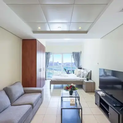 Chill Studio with Balcony and Pool View