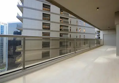 a view of a building from the balcony of a building at Stylish 2BR Downtown Apartment Burj & Mall Nearby in Dubai