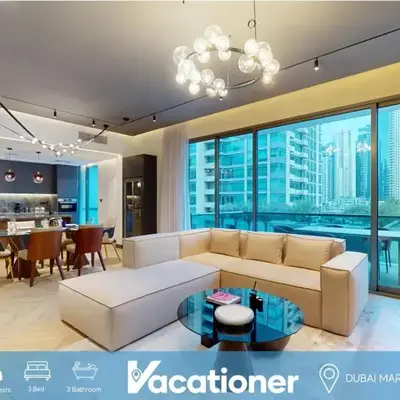Azure Residence - Magnificent Three Bed in Marina