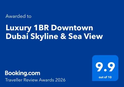 a screenshot of the library br downtown dublin skyline andsea view at Luxury 1BR Downtown Dubai Skyline & Sea View in Dubai