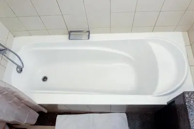 a white bath tub sitting in a bathroom at Full Marina view, mins to JBR beach, Ain Dubai, Palm in Dubai