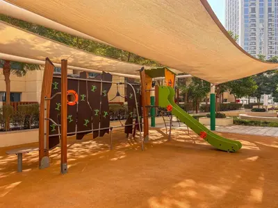 a playground in a building with a slide at Frank Porter - Harbour Views T1 in Dubai