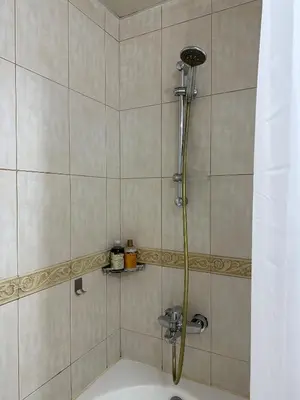 a shower with a shower head in a bathroom at Prime Marina Location Stylish Apartment in Princess Tower in Dubai