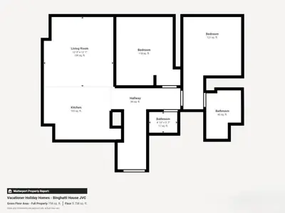 a floor plan of a house at Binghatti House - Two Bedroom with Private Pool in Dubai