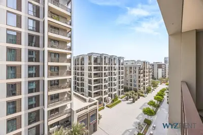 an apartment view from the balcony of a building at Urban Glam 1 BR in Surf 2-Creek Beach Access in Dubai