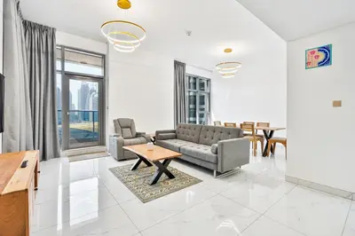 Gallery image of 1BR Gem with Lake and Sea View Plus Pool and Gym Access in Dubai