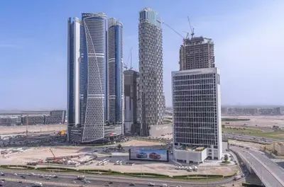 a group of tall buildings in a city at Gem in the heart of Business Bay - 15 Northside in Dubai
