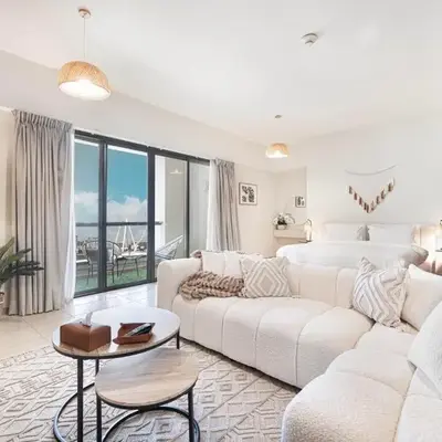 Boho Studio Beachfront Ain Sea View JBR Walk 1min
