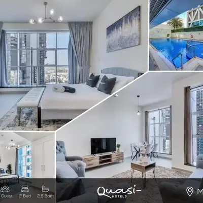 Chic Marina Arcade Apartment Minutes to Beach
