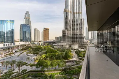 a view of a city with tall buildings at Address Residences, Dubai Opera 1, Downtown - Mint Stay in Dubai