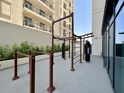 a walkway in the side of a building at FIRST CLASS Studio Unwind in Style in Dubai