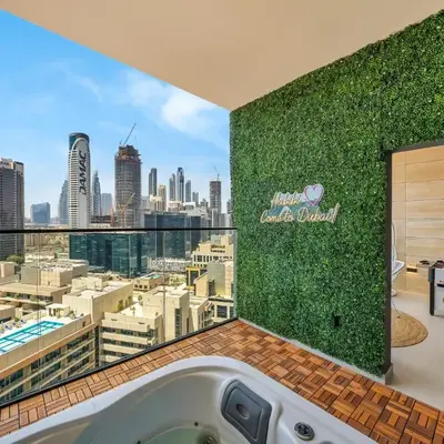 Exclusive 1BD with Burj View & Private Jacuzzi