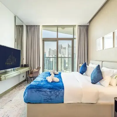 Elegant Studio Business Bay - Balcony with Skyline Views